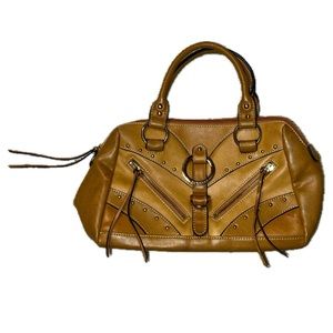 *SOLD* Y2K Vintage Tan Studded Tassel Shoulder Purse